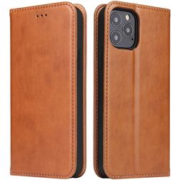 Fierre Shann Art Housse iPhone 12 Mini Etui Porte-Monnaie - Cognac