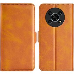 Mobigear Slim Magnet HONOR Magic 4 Lite Étui Portefeuille - Cognac
