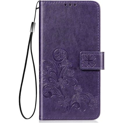 Mobigear Clover Samsung Galaxy A21s Étui Portefeuille - Violet