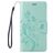 Mobigear Flowers Housse iPhone SE (2020) Etui Porte-Monnaie - Turquoise