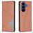 Mobigear Rhombus Slim Samsung Galaxy S26 Étui - Marron