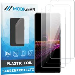 Mobigear Sony Xperia 1 III Protection d'écran Film - Compatible coque (Lot de 3)