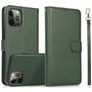 Mobigear Wallet Housse iPhone 16 Pro Max Etui avec Coque Détachable Porte-Monnaie - Vert