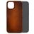 Mobilize Premium Coque iPhone 15 MagSafe Coque arrière en Cuir Véritable - Burned Cognac