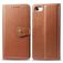 Mobigear Snap Button Housse iPhone 7 Etui Porte-Monnaie - Cognac