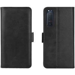 Mobigear Slim Magnet Housse Sony Xperia 5 II Etui Porte-Monnaie - Noir