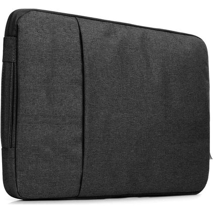 Mobigear Denim Zipper Pochette Ordinateur portable 13 - 14 Pouces Housse ordinateur - Noir