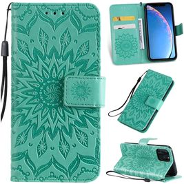 Mobigear Sunflower Housse iPhone 11 Pro Etui Porte-Monnaie - Turquoise