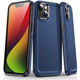 Mobigear Slim Armor Coque iPhone 15 Plus Coque arrière Rigide Anti-Chocs - Bleu Marin