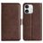 Mobigear Slim Magnet Housse iPhone 16 Pro Etui Porte-Monnaie - Marron
