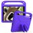 Mobigear AeroArmor Coque iPad 8 (2020) Coque de tablette pour enfants avec Poignée Enfants en EVA + Porte-crayon - Violet