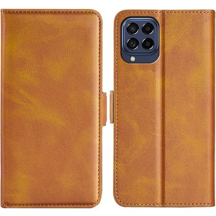 Mobigear Slim Magnet Housse Samsung Galaxy M53 Etui Porte-Monnaie - Cognac