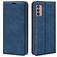 Mobigear Retro Slim Motorola Moto G42 Étui Portefeuille - Bleu foncé