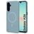 Mobiparts Slim Line Coque Samsung Galaxy A26 MagSafe Coque arrière Rigide - Sage Green