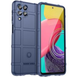 Mobigear Rugged Shield Samsung Galaxy M53 TPU souple Coque arrière Antichoc - Bleu