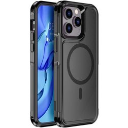 Mobigear Traveller Coque iPhone 14 Pro MagSafe Coque arrière Rigide Anti-Chocs - Noir