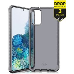 ITSkins SpectrumClear Coque Samsung Galaxy S20 Plus Coque arrière en TPU Souple Anti-Chocs - Noir