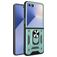 Mobigear Armor Ring Samsung Galaxy Z Flip 7 Plastique rigide Coque arrière Antichoc avec bague de maintien - Vert