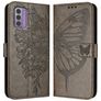 Mobigear Butterfly Housse Nokia G42 Etui Porte-Monnaie - Gris