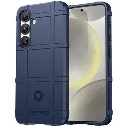 Mobigear Rugged Shield Coque Samsung Galaxy S25 Plus Coque arrière en TPU Souple Anti-Chocs - Bleu
