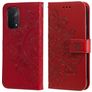 Mobigear Flowers Housse OPPO A74 5G Etui Porte-Monnaie - Rouge