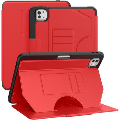 Mobigear Magnetic Folio Coque iPad Pro 11 Pouces (2024) Etui + Porte-crayon - Rouge