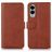 Mobigear Wallet Housse Samsung Galaxy S25 Edge Etui Porte-Monnaie - Marron