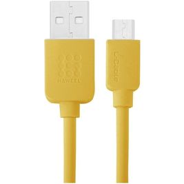 Haweel - Câble USB-A vers Micro USB 1 mètre - Jaune Haweel - Câble USB-A vers Micro USB 1 mètre - Jaune