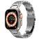 Mobigear Amsterdam Bracelet Acier Apple Watch Fermeture boucle déployante - 42/41/40/38 mm - Argent