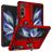 Mobigear Armor Ring Samsung Galaxy Z Fold 4 Plastique rigide Coque arrière Antichoc avec bague de maintien - Rouge