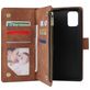 Mobigear Zipper Housse Samsung Galaxy A71 Etui Porte-Monnaie - Marron