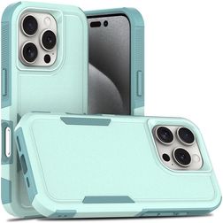 Mobigear Heavy Armor Coque iPhone 16 Pro Coque arrière Rigide Anti-Chocs - Vert