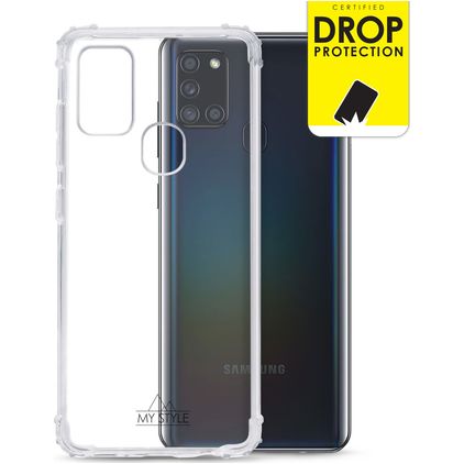 My Style Protective Flex Coque Transparente Samsung Galaxy A21s Coque arrière en TPU Souple Anti-Chocs - Transparent