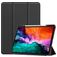 Mobigear Tri-Fold Gel Coque iPad Pro 12.9 Pouces (2021) Etui en TPU,Similicuir + Porte-crayon - Noir