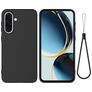 Mobigear Rubber Touch Coque Samsung Galaxy A37 Coque arrière en Silicone - Noir