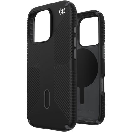 Speck Presidio2 Grip Coque iPhone 16 Pro MagSafe Coque arrière Rigide Anti-Chocs - Noir