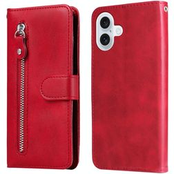 Mobigear Zipper Housse iPhone 17 Etui Porte-Monnaie - Rouge
