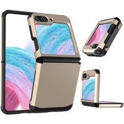 Mobigear Non-slip Armor Coque Samsung Galaxy Z Flip 5 Coque arrière Rigide Anti-Chocs - Or