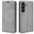 Mobigear Retro Slim Housse Samsung Galaxy S25 FE Etui Porte-Monnaie - Gris