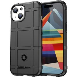 Mobigear Rugged Shield Coque iPhone 15 Coque arrière en TPU Souple Anti-Chocs - Noir