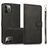 Mobigear Wallet Housse iPhone 16 Pro Etui avec Coque Détachable Porte-Monnaie - Noir