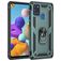 Mobigear Armor Ring Coque Samsung Galaxy A21s Coque arrière Rigide Anti-Chocs avec Anneau-Support - Vert