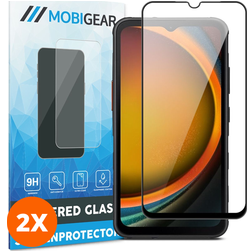 Mobigear Premium Samsung Galaxy Xcover 7 Pro Verre trempé Protection d'écran - Compatible Coque - Noir (Lot de 2)