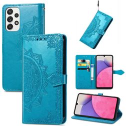 Mobigear Mandala Housse Samsung Galaxy A33 Etui Porte-Monnaie - Bleu