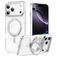 Mobigear Frosted Mag Coque iPhone 17 Pro MagSafe Coque arrière Rigide avec Support Amovible - Argent