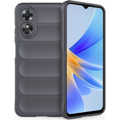 Mobigear Bumpy Coque OPPO A17 Coque arrière en TPU Souple - Charcoal