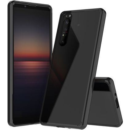 Mobigear Crystal Sony Xperia 1 II Plastique rigide Coque arrière - Noir / Transparent