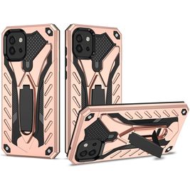 Mobigear Armor Stand Coque Samsung Galaxy A03 Coque arrière Rigide Anti-Chocs avec Support Amovible - Rose doré