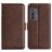 Mobigear Slim Magnet Housse Motorola Edge (2022) Etui Porte-Monnaie - Marron
