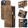 Caseme 008 Housse iPhone 13 Etui avec Coque Détachable Porte-Monnaie - Marron